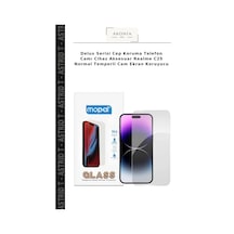 Delux Serisi Cep Koruma Telefon Camı Cihaz Aksesuar Realme C25 Normal Temperli Cam Ekran Koruyucu