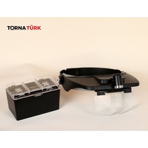 Kuyumculuk Işıklı Büyüteçli Gözlük Takımı Metalik