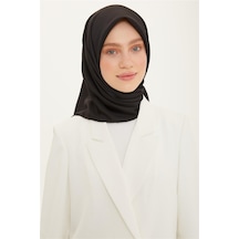 Armine Düz Twill Eşarp - Siyah 1075 - Siyah 1075
