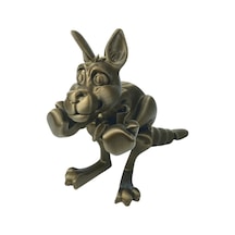 3d Hareketli Kanguru Ve Yavrusu Figürlü Oyuncak - Altın Kahve