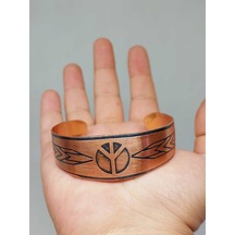 Yasamtohumu Barış Sembollü Bakır Bileklik 52654 Çok Renkli