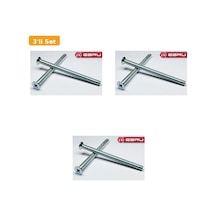 3'lü Set Göbek Kilit Barel Vidası M5x60 10'lu Paket 30 Adet 1