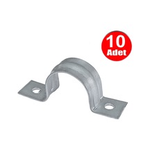 No:4 Çiftli Sac Kablo Kroşe 20mm Demir Köprü Metal Boru Tutma Bağlama Kelepçesi -10adet