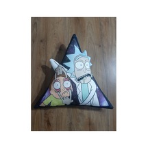 Rick And Morty Desen Şekilli Tasarım Karakter Yastık Cok Renklı
