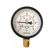 100MM -1/+5 Bar ALTtan Çıkışlı G1/2" ManovakuMMetre Pakkens