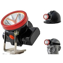Madenci Lambası Kafa Feneri Su Geçirmez Kırmızı - Siyah