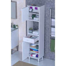 Eliusta Aria 2 Kapak 4 Raflı 45 Cm Beyaz Dolap 45x173x32,5 Cm Boyutlarında Çok Amaçlı Beyaz Dolap Beyaz