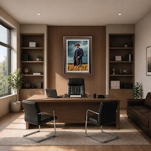 Çerçeveli Deri Atatürk Tablosu 43 Çerçeveli Tablo 87x117 Cm Diğer