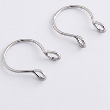 Gümüş Zarif Sahte Sahte Septum Yüzük Paslanmaz Çelik 14k Dolu 20 Ölçer 8mm Çapı Gümüş