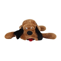 Yatan Şapşal Köpek Kahve Peluş 80 Cm