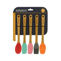 Kavalye Bambu Sap 5 Parça Silikon Mutfak Set 21 Cm - 7 Adet Tarı