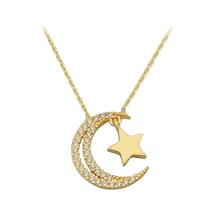 Altın Ay Yıldız Kolye G10131