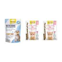 Gimcat Nutripockets Kedi Ödülü Junior 60 G + Hindili Yavru Kedi Ödülü 2'li