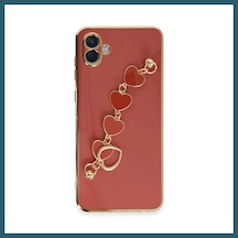 Bezos Samsung Galaxy A04 Kılıf Esila Silikon - Kırmızı Ob