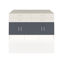 Kronos Konsol 2 Raflı 4 Çekmeceli 8 Kapaklı 176x59x99 Aytaşı-antr Aytaşı-antrasit/aytaşı