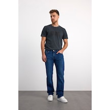 76077-73604 Erkek Regular Fit Mıd Waıst Mid Leg Denim Pantolon 76077-73604 Blue