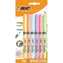 Bic Marking Highlighter Grip Pastel 6'lı Blister Diğer