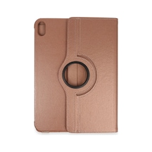 Apple İpad 2022 10.9 10.nesil Kılıf 360 Tablet Deri Kılıf - Rose Gold