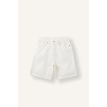 Defacto %100 Pamuk Straıght Fıt Denim Bermuda I5602ax26auwt34 Beyaz-wt34