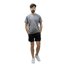 Nature The Brand Gri Kamuflaj Baskılı Reglan Kol Sporcu Tişört Gri