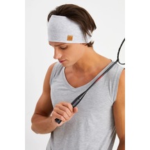 Erkek Pamuklu Kaşkorse, Kaymaz, Terletmez, Ultra Hafif, Spor Saç Bandı Bandana - Tek Ebat / Açık Gri Açık Gri