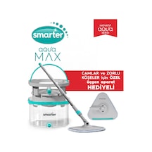 Smarter Aqua Max Özel Seri Temiz & Kirli Suyu Ayırma Çift Kova Üçgen Aparat Temizlik Seti Mop Paspas