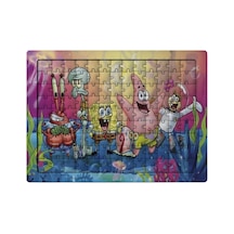 Ghostbastır Design Sünger Bob 99 Parça Ayaklı Puzzle Dekoratif Çocuk Yapbozu 0111