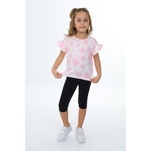 Toontoy Kids Toontoy Kız Çocuk Batikli Kaprili Takım Pembe