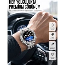 Mey İthalat Akıllı Saat Çelik Kordonlu Amoled Ekran Android Ve İos Uyumlu Çağrı Cevaplayabilen Yeni Nesil