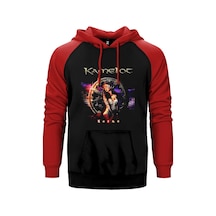 Kamelot Karma Kırmızı Renk Reglan Kol Kapşonlu Sweatshirt Kırmızı