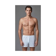 Eros Erkek Pamuklu 2'li Boxer Beyaz