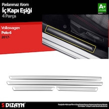 S-dizayn Vw Polo 6 Hb Krom İç Kapı Eşiği 4 Prç. 2017-2021