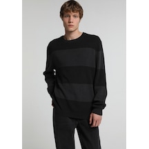 Colin's Colins Regular Fit Yuvarlak Yaka Çizgili Erkek Antrasit Kazak Cl1082350 Q1.v2 Ant