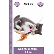 Özel Üretim İnteraktif Eğlenceli Esnek Dayanıklı Hareketli Avcılık İçgüdü Kedi Oyun Oltası 90 Cm