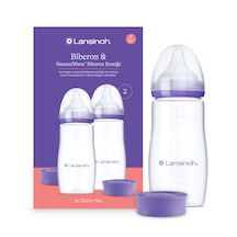 Lansınoh 2 x 330 Ml Biberon ve Naturalwave Biberon Emziği 6 Ay+