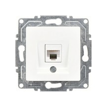 Eqona Radius Neoline Tekli Data Prizi Rj45 Cat5e , Beyaz Mekanizma + Tuşkapak
