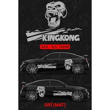 Kıng Kong Sticker - Yan Gövde Kaplama Seti Gri Mat - 864812146