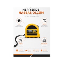 Dmax 5 Metre Şerit Metre 25 Mm Kompakt Ölçüm Metresi Ev Atölye Şantiye Kullanımı