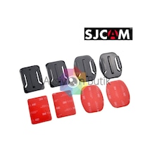 Sjcam Sj4000 Sj5000 2 Kavisli Ve 2 Düz Yapışkanlı Bağlantı Aparat