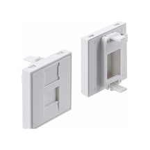 45x45 Kapaklı Boş Data Priz Modülü Beyaz Rj45 Rj11