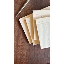 4'lü Masaüstü Tarihsiz Planlayıcı Set Hedefler, Haftalık Planlayıcı, Noktalı Ve Çizgili Notepa Çok Renkli