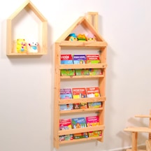 Montessori Çocuk Odası Eğitici Mobilya Kitaplık Raf Duvar Rafı
