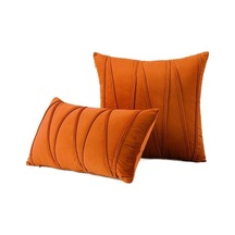 Novahub Turuncu Yenı 18 "20" Kadife Düz Yumuşak Minder Örtüsü Atmak Yastık Kılıfı Kanepe Ev Dekor 45x45cm Turuncu