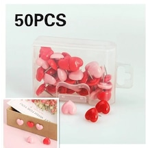 Kalp Şekli 50 Pcs Plastik Yüksek Kaliteli Mantar Kurulu Güvenlik 0.35 CM