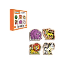 Kal-1019-1020 Chiva. Ahşap İp Geçirme- Safari Hayvanlar