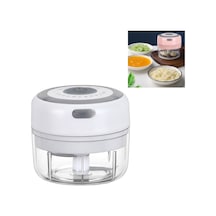 Cbtx Elektrikli Usb Şarj Edilebilir Paslanmaz Çelik Kırma Sarımsak Soyma Cihazı Kablosuz Mini Sarımsak Kesici Beyaz