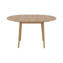 Lanza Yuvarlak Ortadan Açılır Mutfak Masası 130x130 Cm Meşe