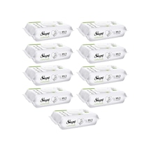 Sleepy Natural Yenidoğan Plastik Kapaklı Islak Havlu Mendil 90 x 9'lu Set 810 Yaprak
