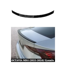 Skoda Octavia 2020+ Spoiler Parlak Siyah Spoyler Rüzgarlık