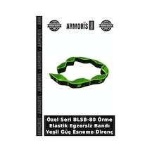 Özel Seri Blsb-80 Örme Elastik Egzersiz Bandı Yeşil Güç Esneme Direnç